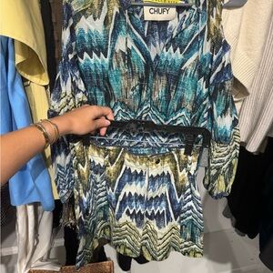 Chufy Multicolor Patterned Women's short top set